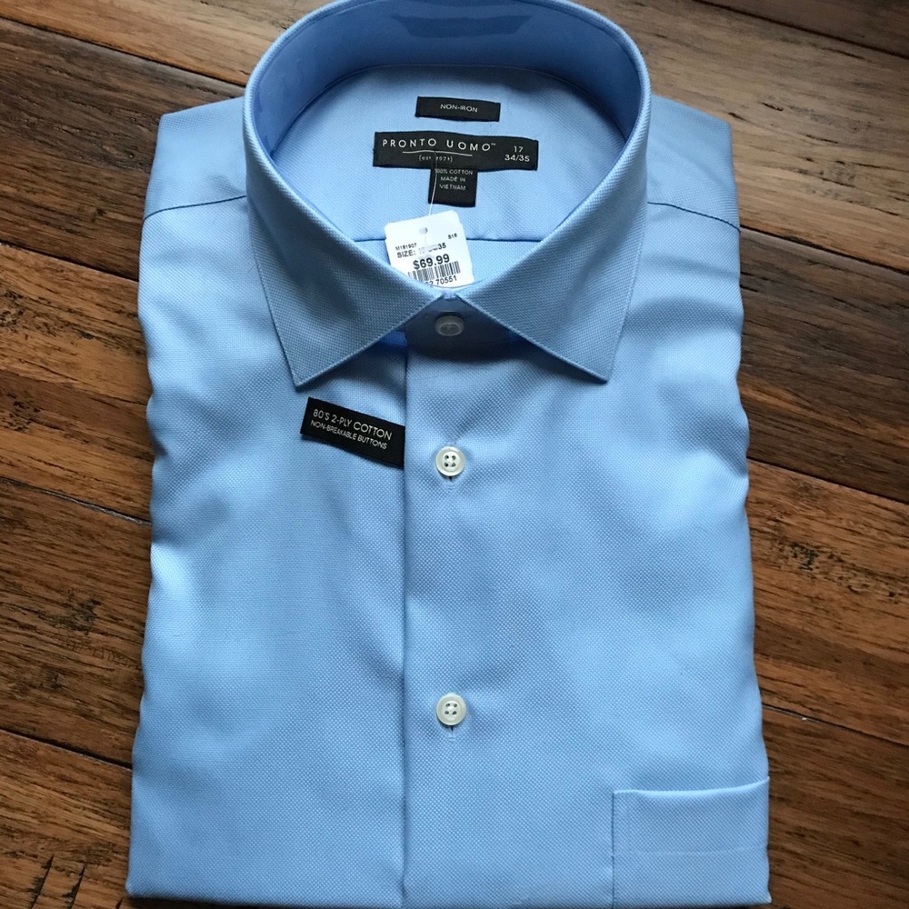 NWT Men’s Long-sleeve cotton Dress Shirt